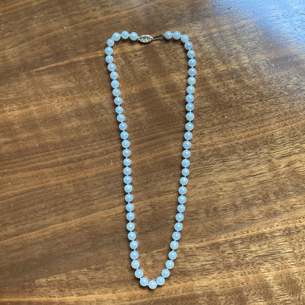 16 inch cultured pearls, genuine pearls.  1/4 inch round. Not freshwater.